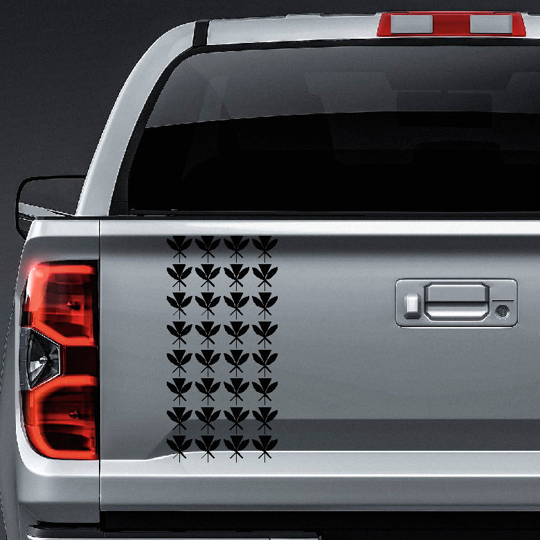 Hawaiian Kanaka Maoli tribal triangles truck tailgate vinyl sticker