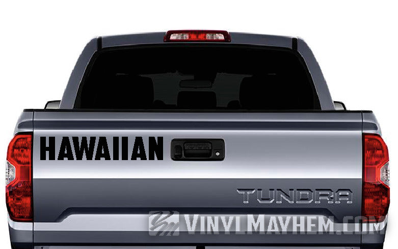 Hawaiian block text vinyl sticker