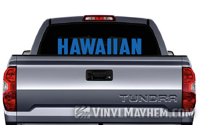 Hawaiian block text vinyl sticker