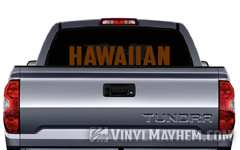 Hawaiian block text vinyl sticker
