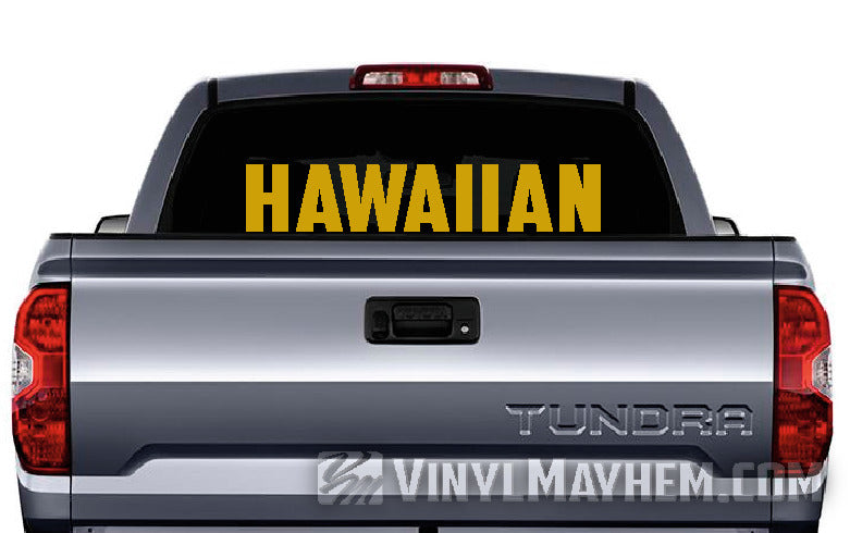 Hawaiian block text vinyl sticker