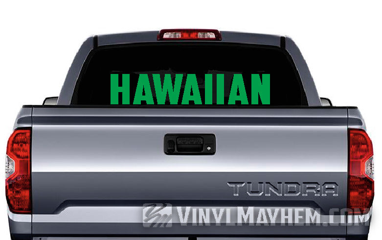 Hawaiian block text vinyl sticker