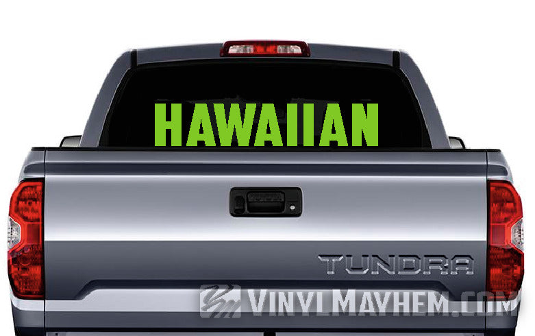 Hawaiian block text vinyl sticker