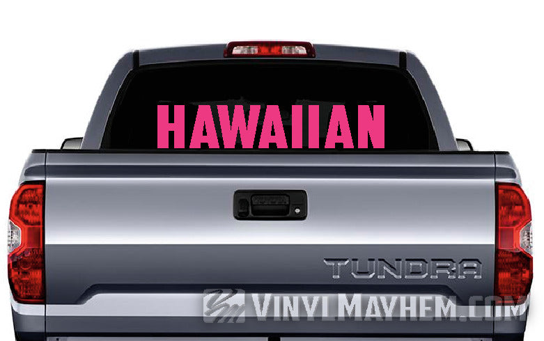 Hawaiian block text vinyl sticker