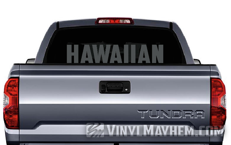 Hawaiian block text vinyl sticker