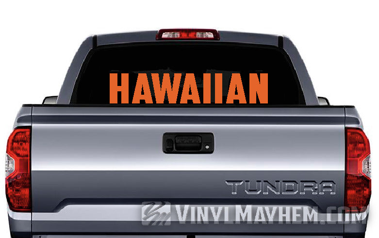 Hawaiian block text vinyl sticker