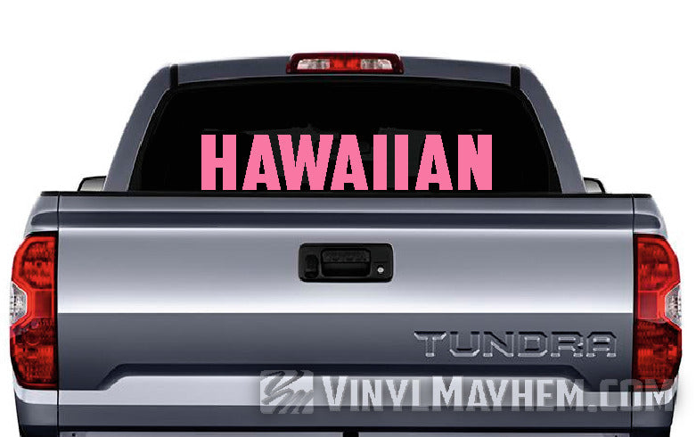 Hawaiian block text vinyl sticker