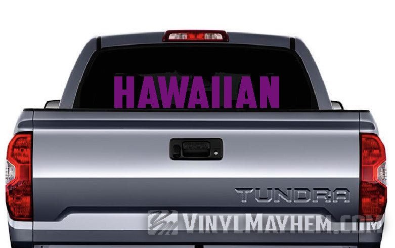 Hawaiian block text vinyl sticker