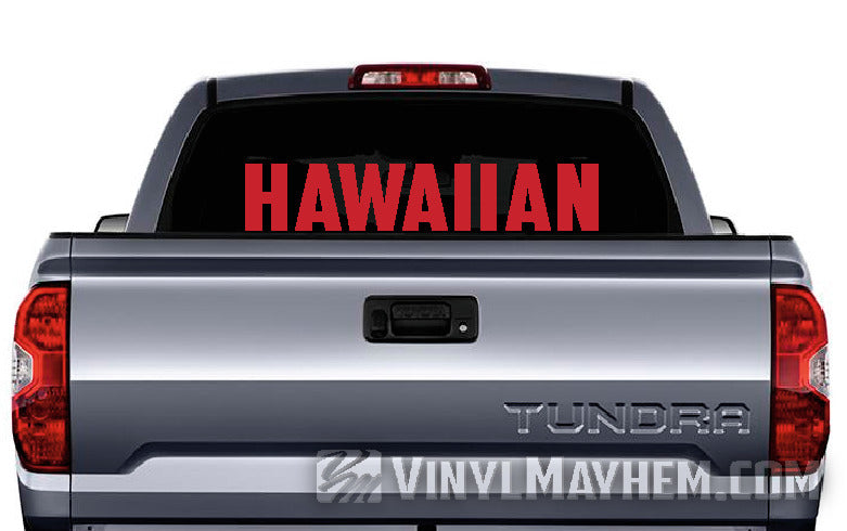 Hawaiian block text vinyl sticker