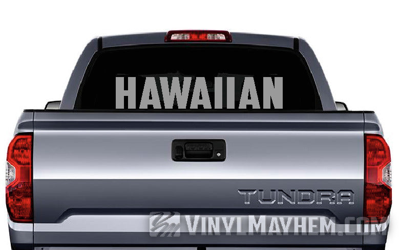 Hawaiian block text vinyl sticker