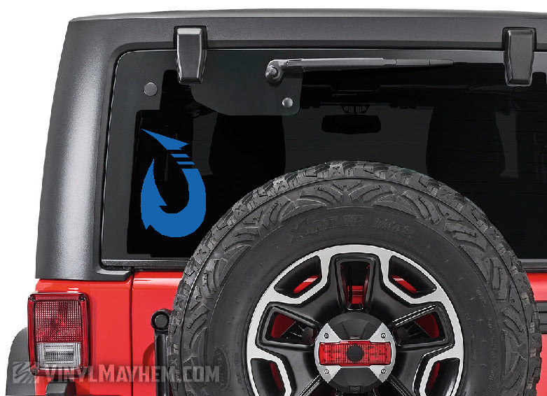 Hawaiian fish hook vinyl sticker