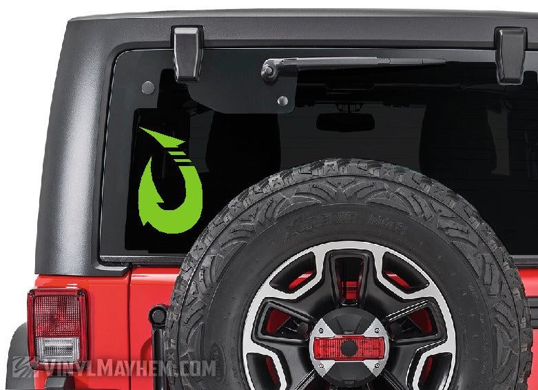 Hawaiian fish hook vinyl sticker