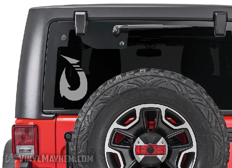 Hawaiian fish hook vinyl sticker
