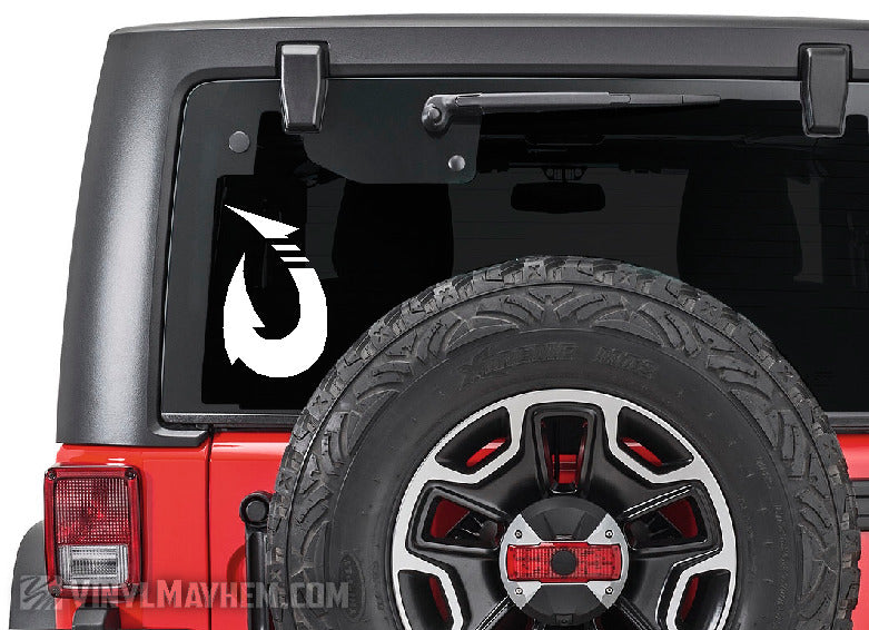 Hawaiian fish hook vinyl sticker
