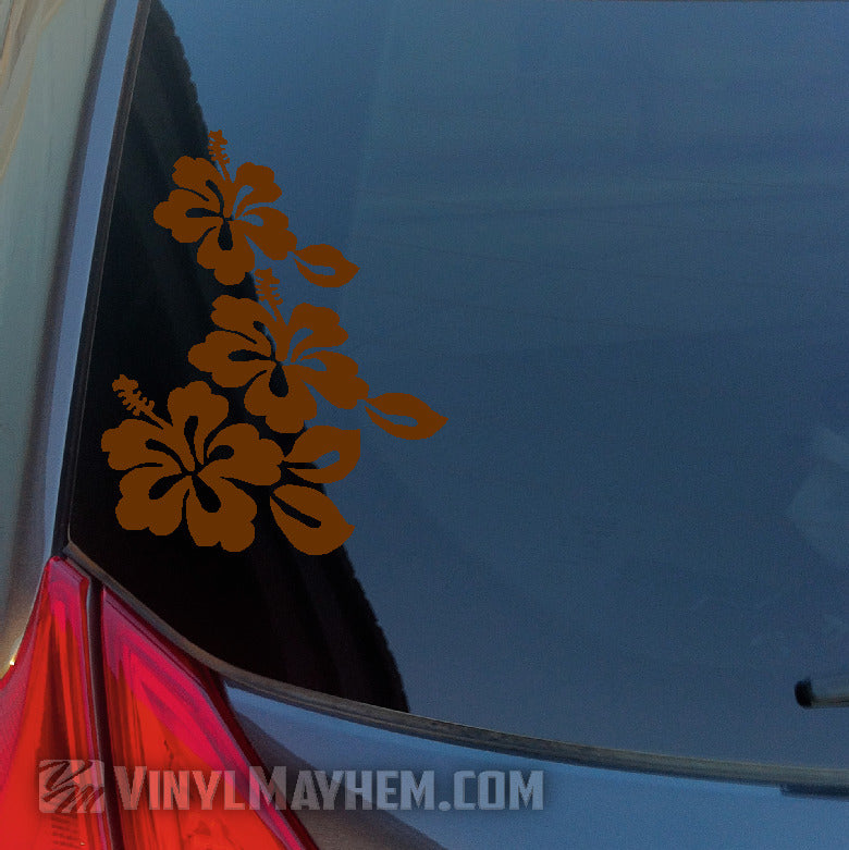 Hawaiian hibiscus flowers vinyl sticker