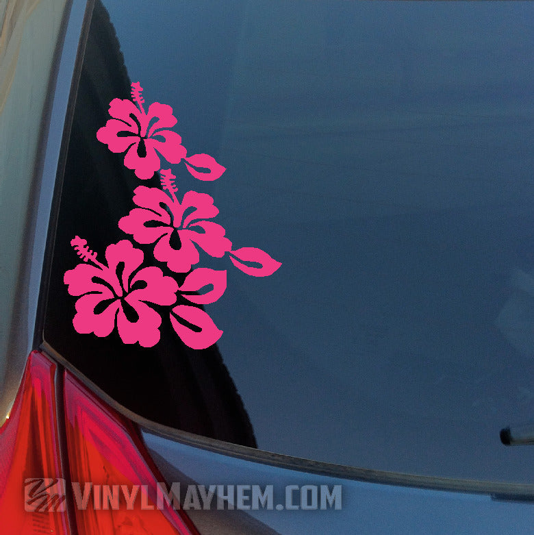 Hawaiian hibiscus flowers vinyl sticker
