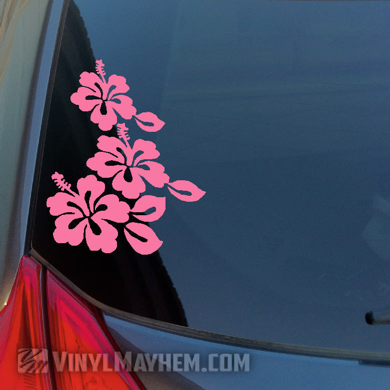 Hawaiian hibiscus flowers vinyl sticker