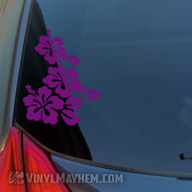 Hawaiian hibiscus flowers vinyl sticker