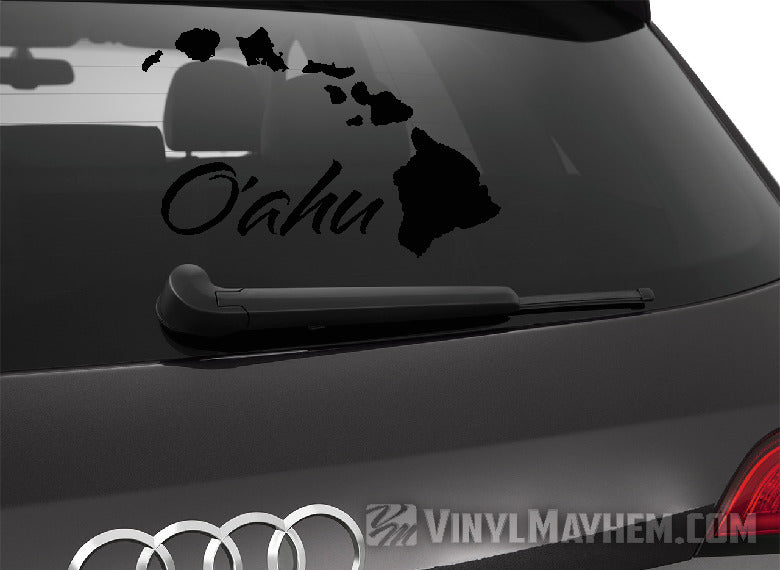 Hawaiian Islands O&#39;ahu vinyl sticker