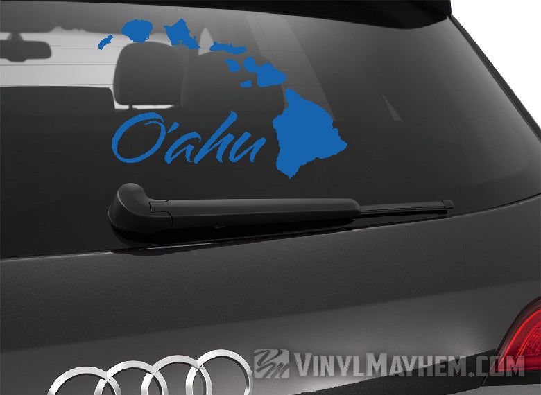 Hawaiian Islands O&#39;ahu vinyl sticker