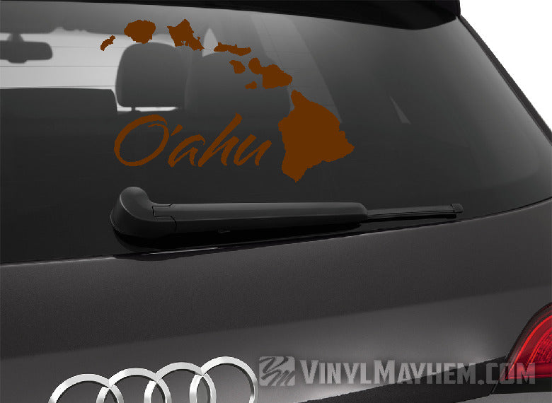 Hawaiian Islands O&#39;ahu vinyl sticker