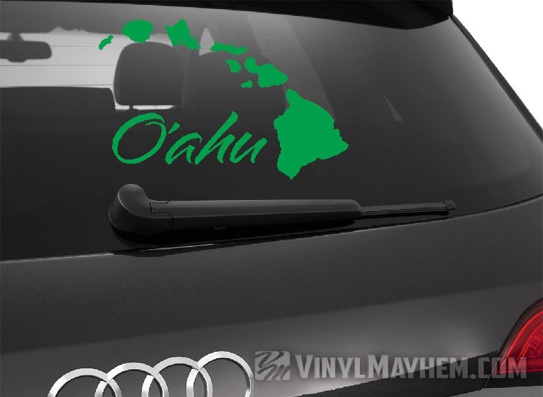 Hawaiian Islands O&#39;ahu vinyl sticker