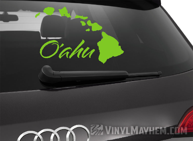Hawaiian Islands O&#39;ahu vinyl sticker