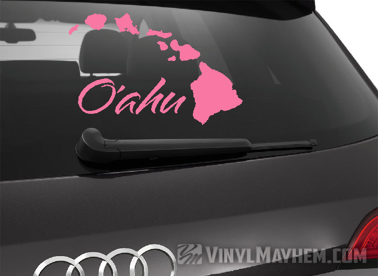 Hawaiian Islands O&#39;ahu vinyl sticker