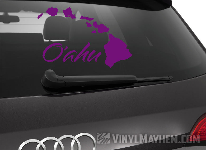 Hawaiian Islands O&#39;ahu vinyl sticker