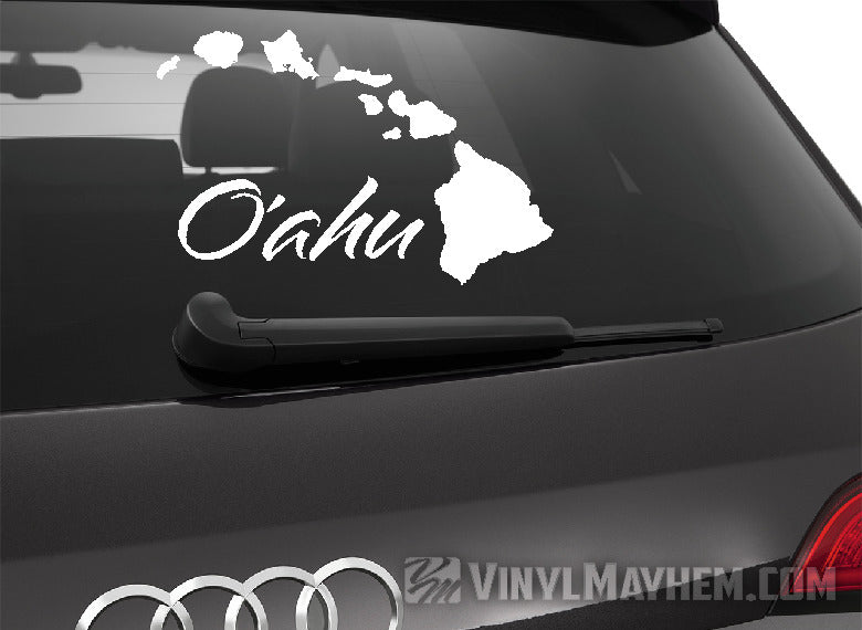 Hawaiian Islands O&#39;ahu vinyl sticker