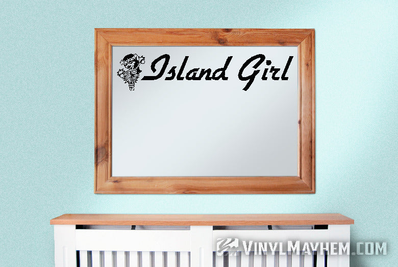 Hawaiian Island Girl hula wahine vinyl stickers