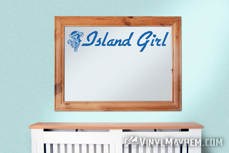 Hawaiian Island Girl hula wahine vinyl stickers