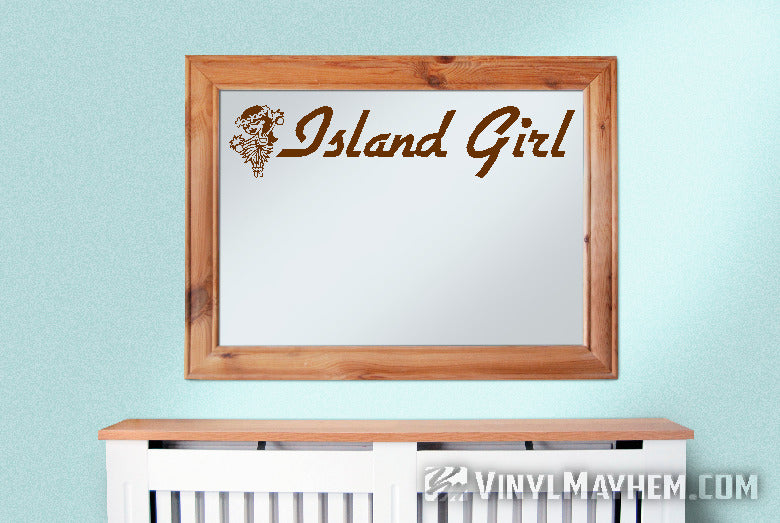 Hawaiian Island Girl hula wahine vinyl stickers