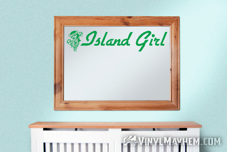 Hawaiian Island Girl hula wahine vinyl stickers