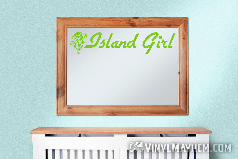 Hawaiian Island Girl hula wahine vinyl stickers