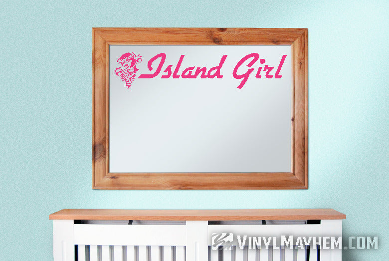 Hawaiian Island Girl hula wahine vinyl stickers