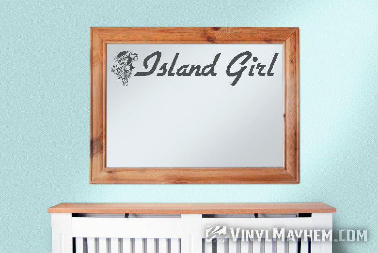 Hawaiian Island Girl hula wahine vinyl stickers