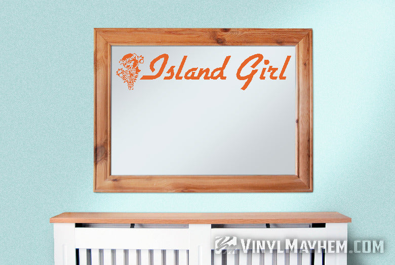Hawaiian Island Girl hula wahine vinyl stickers