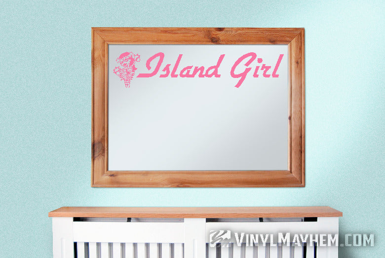 Hawaiian Island Girl hula wahine vinyl stickers