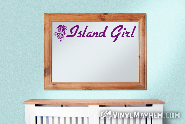 Hawaiian Island Girl hula wahine vinyl stickers