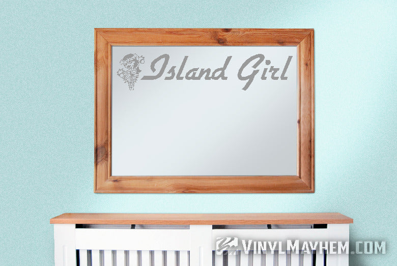 Hawaiian Island Girl hula wahine vinyl stickers