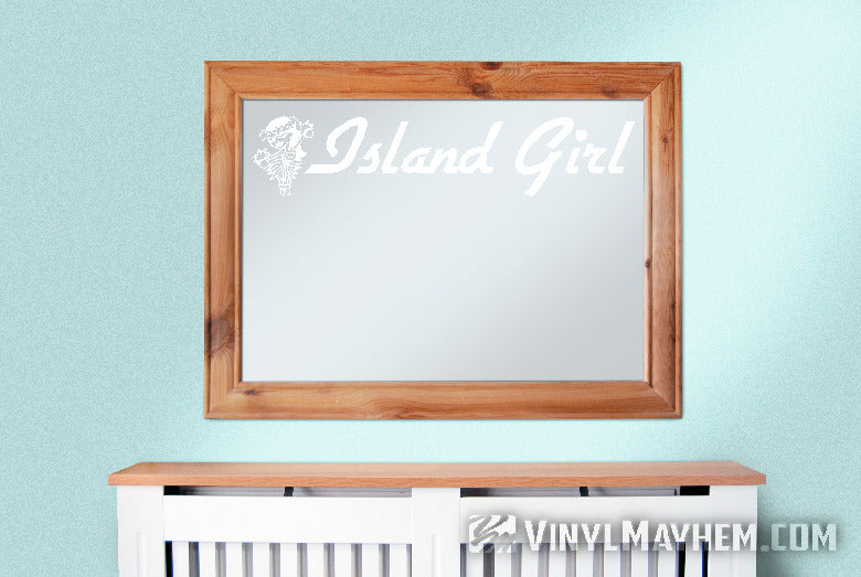 Hawaiian Island Girl hula wahine vinyl stickers