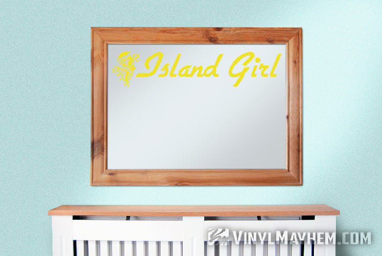 Hawaiian Island Girl hula wahine vinyl stickers