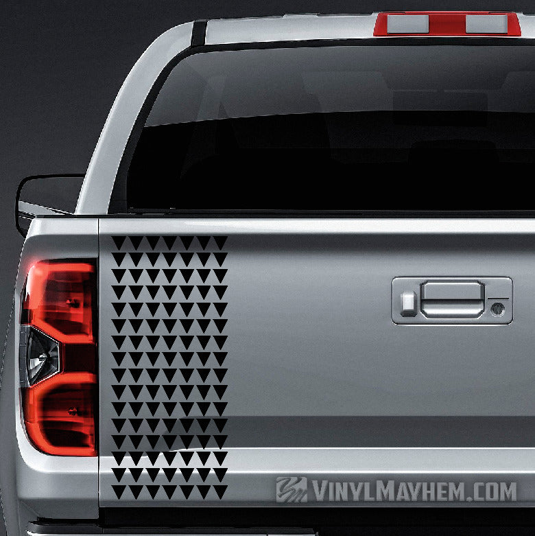 Hawaiian Maka Ihe tribal small triangles truck tailgate vinyl sticker