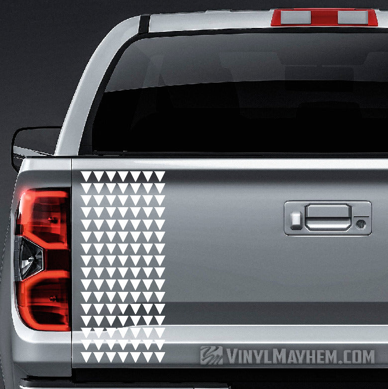 Hawaiian Maka Ihe tribal small triangles truck tailgate vinyl sticker