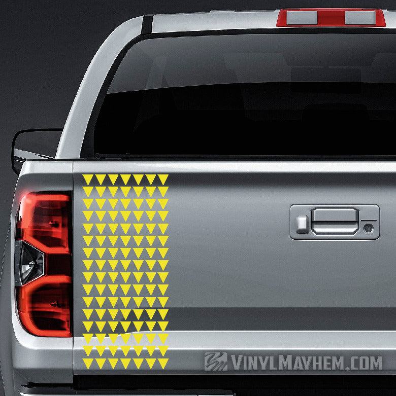 Hawaiian Maka Ihe tribal small triangles truck tailgate vinyl sticker