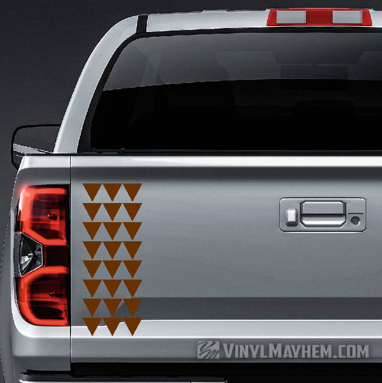 Hawaiian Maka Ihe tribal triangles truck tailgate vinyl sticker
