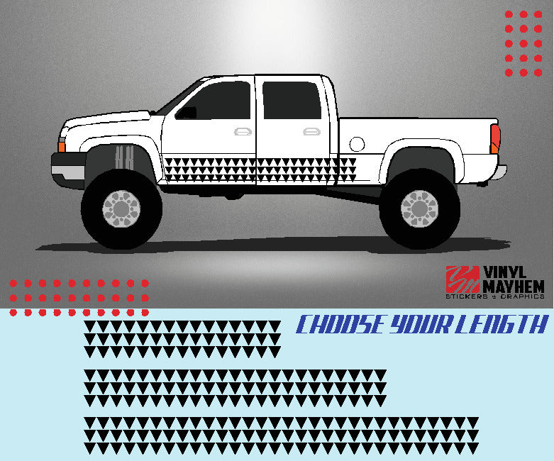 Hawaiian Maka Ihe tribal triangles vinyl graphic kit