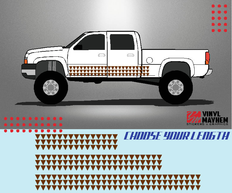 Hawaiian Maka Ihe tribal triangles vinyl graphic kit