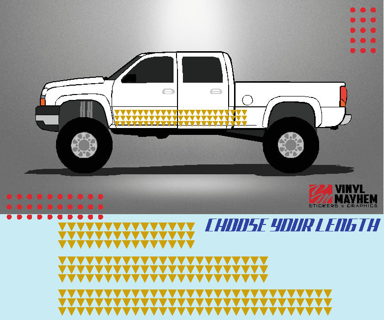 Hawaiian Maka Ihe tribal triangles vinyl graphic kit